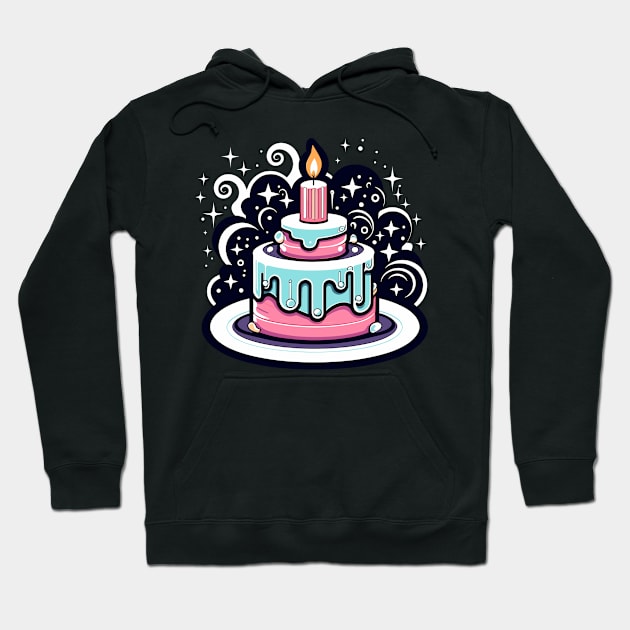 Birthday Cake Illustration Hoodie by FluffigerSchuh